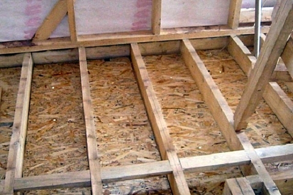Монтаж OSB на деревянный пол