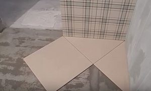 Укладка плитки по диагонали на пол